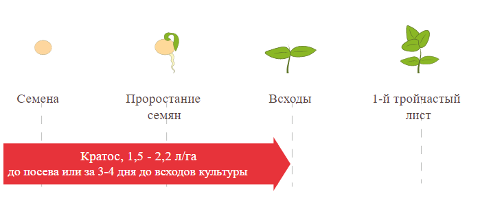 Фото регламент внесения Кратоса на сое